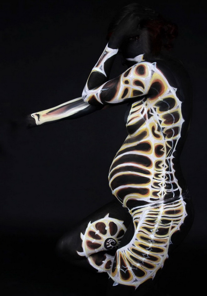 body-painting hippocampe