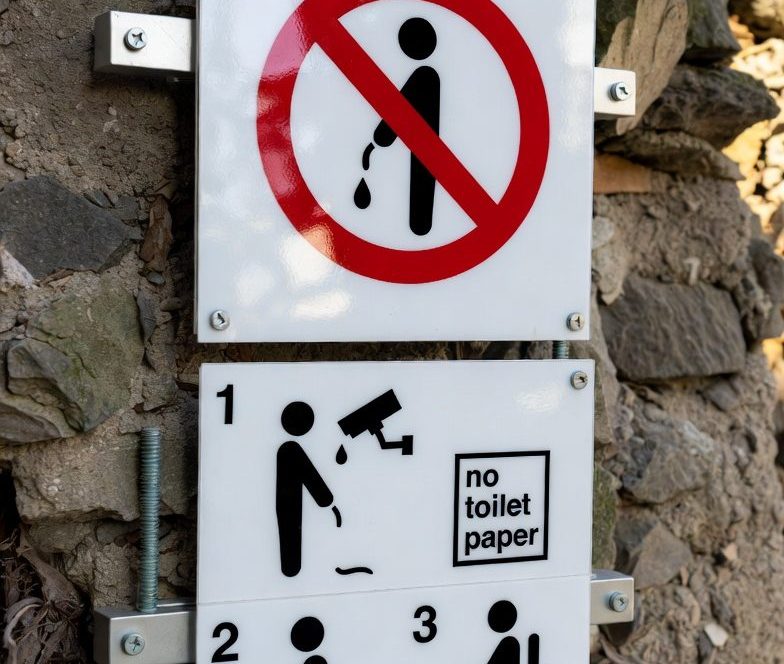 Panneau d'interdiction d'uriner original
